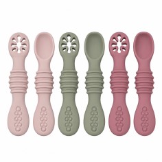 Silikon Babylöffel Set – 6 Stück weiche Lernlöffel