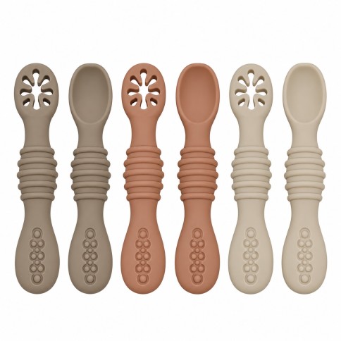 Silikon Babylöffel Set – 6 Stück weiche Lernlöffel