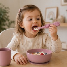Set de cuillère pour bébé en silicone - 6 pièces d'apprentissage doux