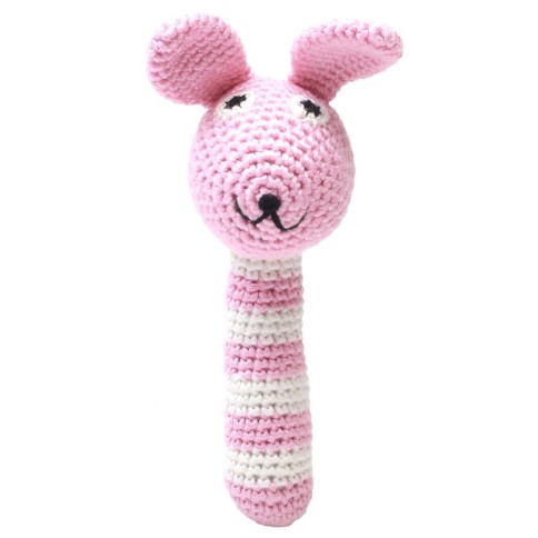 natureZoo Rustle Tige Crocheté, Lapin rose clair