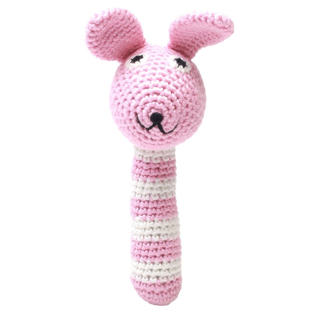 natureZoo Rustle Tige Crocheté, Lapin rose clair