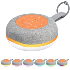 copie de la lumière de bébé de bébé avec bruit blanc - 30 sons, lumière de nuit à 7 couleurs, haut-parleur sans fil