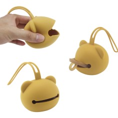 boîte à sucette en silicone ours