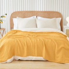 copie de la couverture de mousseline de 6 plis, 228 x 228 cm - gris