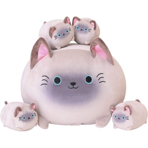 copie de Peluches Mama Cat + 4 chatons, Kawaii - 40cm