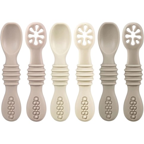 Silikon Babylöffel Set – 6 Stück weiche Lernlöffel