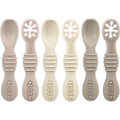 Silikon Babylöffel Set – 6 Stück weiche Lernlöffel