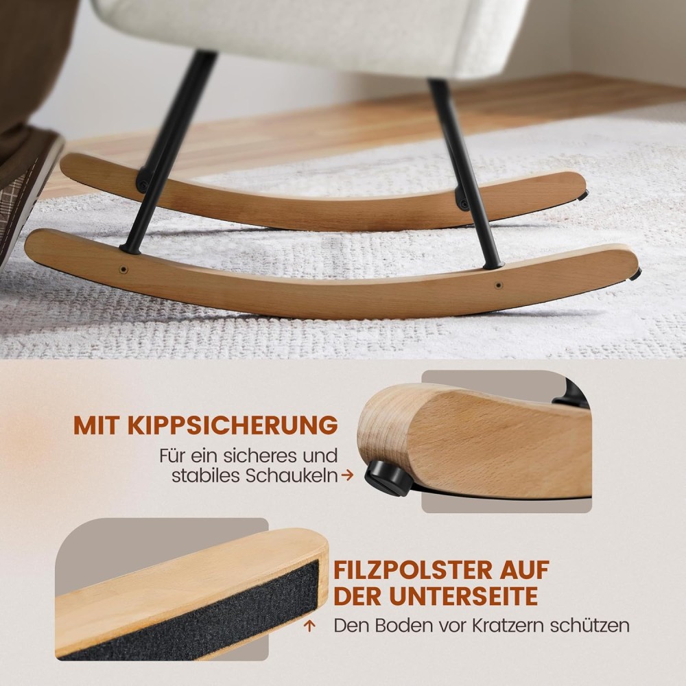 Schaukelstuhl/ Schaukelsessel, Creme