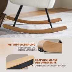 Schaukelstuhl/ Schaukelsessel, Creme