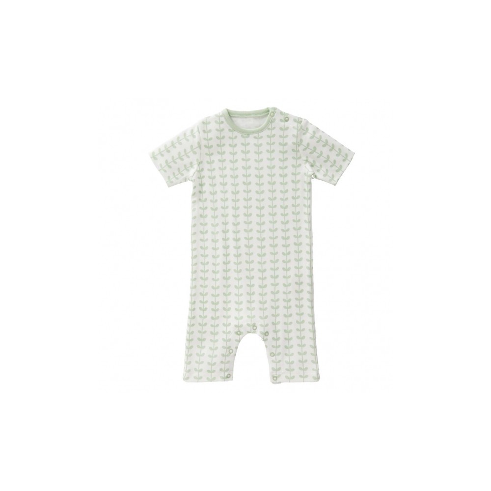 Fresk Babypyjama manches courtes, feuilles menthe
