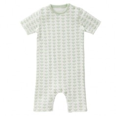 Fresk Babypyjama manches courtes, feuilles menthe