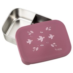 boîte à lunch en acier inoxydable avec couvercle en silicone