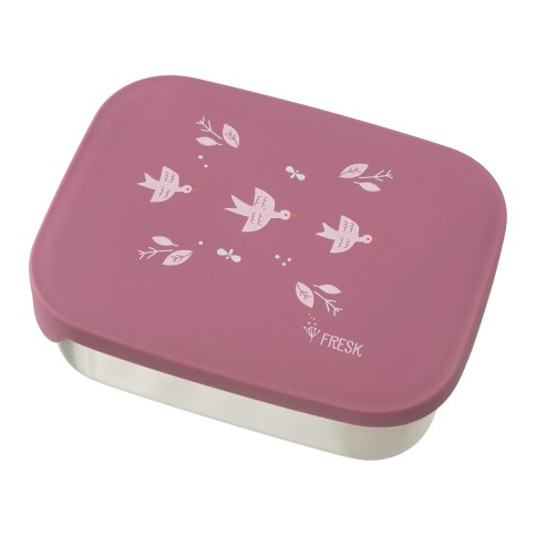 boîte à lunch en acier inoxydable avec couvercle en silicone