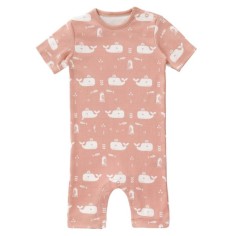 Fresk Babypyjama kurzarm, Whale Mellow Rose