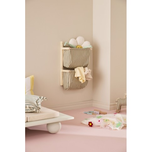Wand-Organizer mit Stofftaschen gestreift