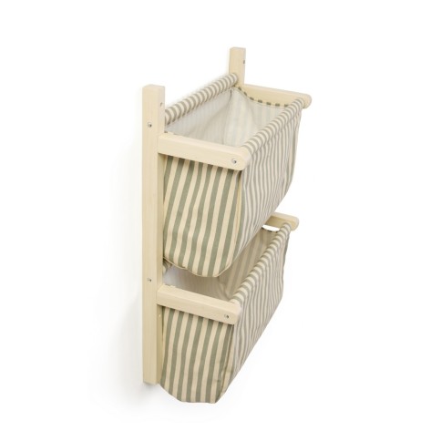 Wand-Organizer mit Stofftaschen gestreift