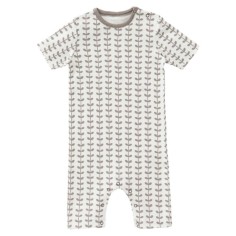 Fresk Babypyjama manches courtes, feuilles grises
