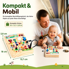 Montessori Activity Board aus Holz mit Licht, Power