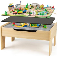 Costway Spieltisch aus Holz, 78-Teilig
