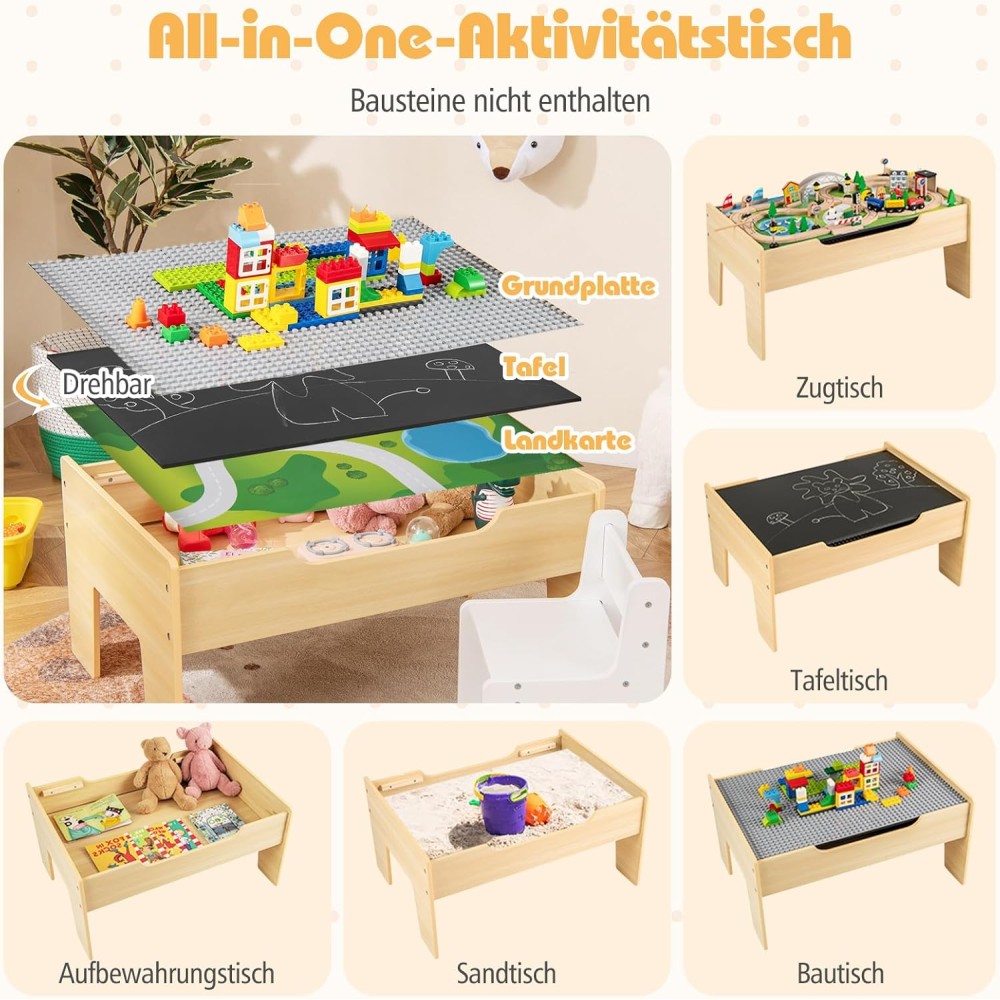 copie de la table de jeu en bois avec des animaux