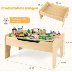 copie de la table de jeu en bois avec des animaux