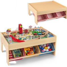 Costway Spieltisch aus Holz, 84-Teilig