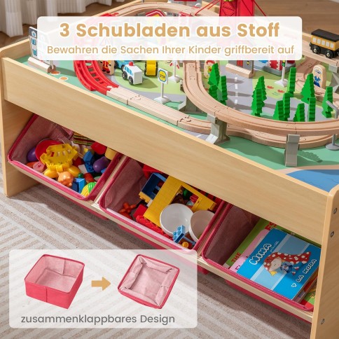 Costway Spieltisch aus Holz, 84-Teilig