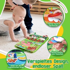 9-in-1 Montessori-Spielbuch aus Stoff – Bauernhof
