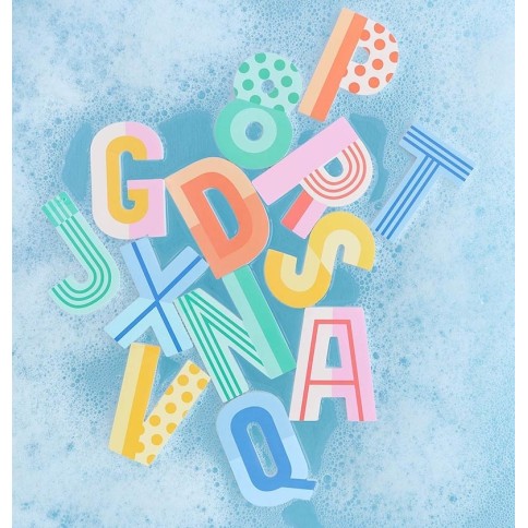 Schaumstoff Badespielzeug inkl. Aufbewahrungsnetz / Buchstaben+Zahlen / Fun