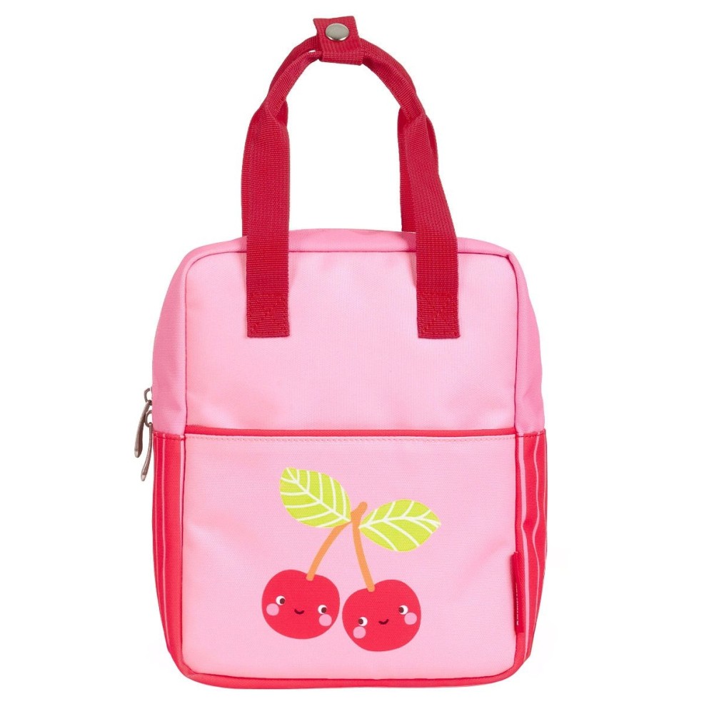 Kleiner Rucksack / quadratisch / Fröhliche Kirschen