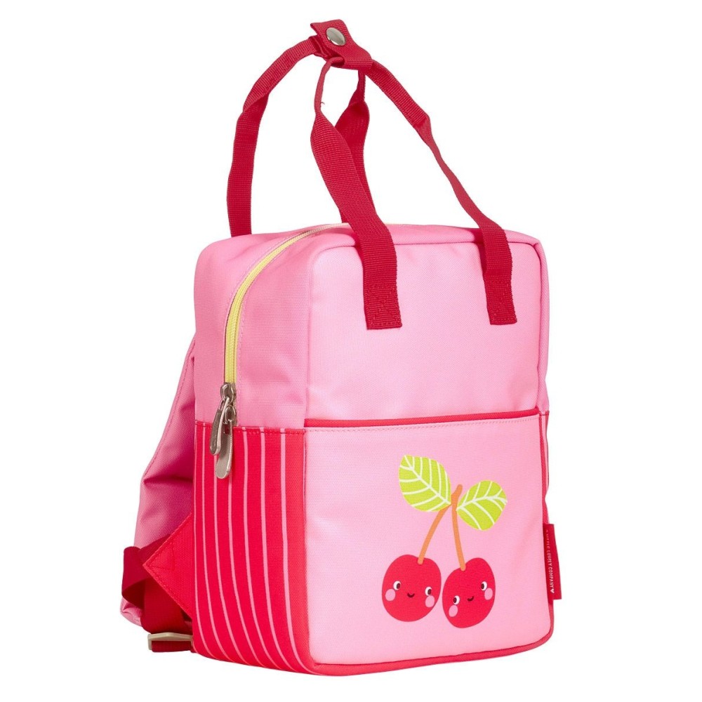 Kleiner Rucksack / quadratisch / Fröhliche Kirschen