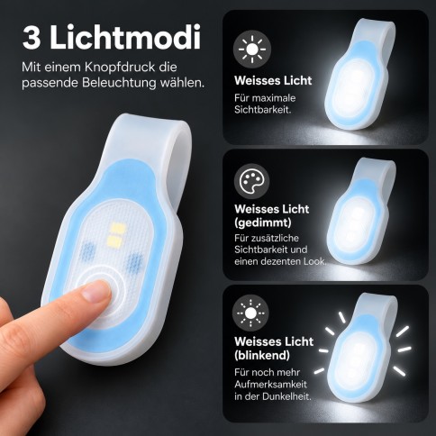 LED-Licht Clip für Schulsack, Kinderwagen, Jogging