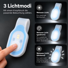 clip de lumière LED pour le sac à picolage, la poussette, le jogging