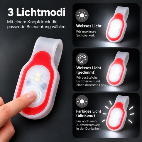 LED-Licht Clip für Schulsack, Kinderwagen, Jogging