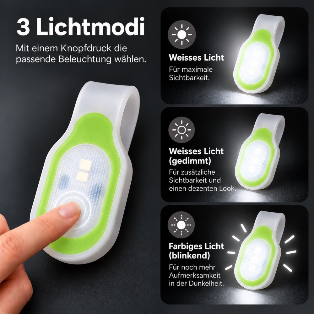 clip de lumière LED pour le sac à picolage, la poussette, le jogging