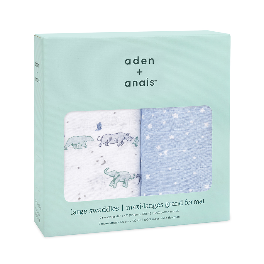 Aden + Anais Mulltuch Swaddles 2erPack, Rising Star